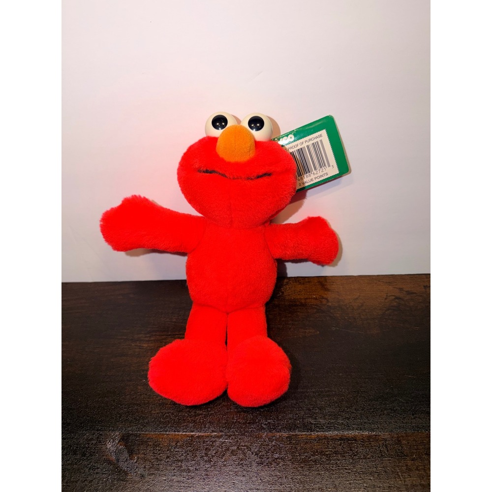 Vintage 1995 Tyco Sesame Street Elmo Plush Toy 62721/62705 ASST‎ Red 9"